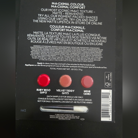 Mac rouge sample - Picture 2 of 2